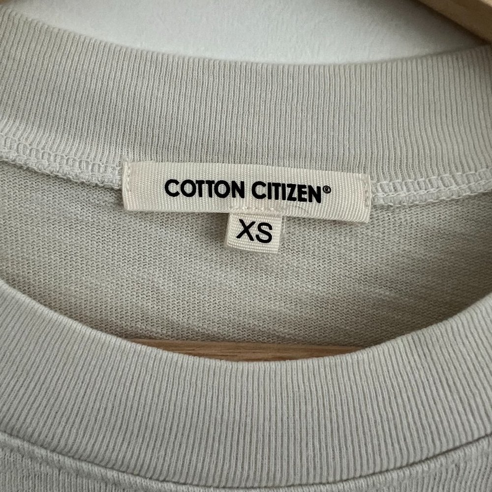 COTTON CITIZEN TOKYO LONG SLEEVE MINI DRESS WHITE